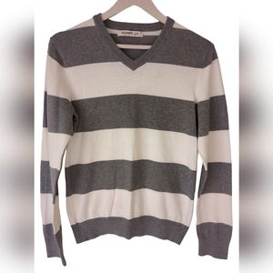 Women's Striped V-Neck Sweater